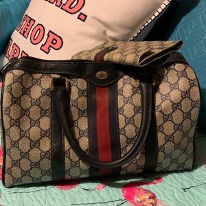 Vintage Gucci Bag & Matching monogram wallet